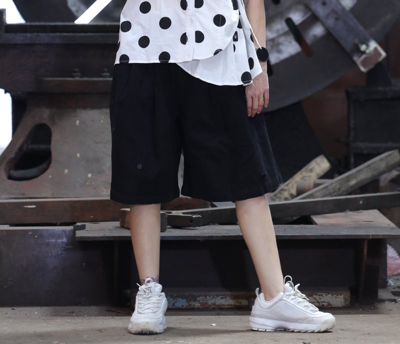 Black Pants_Deckmethailand - Men's Pants - Cotton & Hemp 