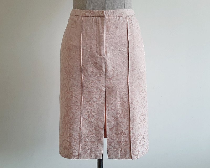 VERSUS Vintage Pink Cotton Straight Mini Skirt - กระโปรง - วัสดุอื่นๆ สึชมพู