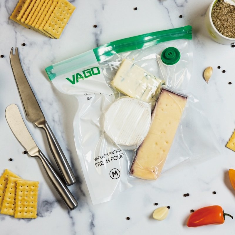 VAGO FRESH 食物保鮮烹飪真空食物保鮮袋 中M(10入) - 廚具 - 塑膠 白色