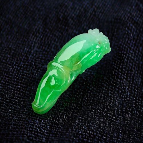 瓔珞珠寶盒 E.L.Jewelry Box 正陽綠翡翠巧雕福瓜 | 天然緬甸玉翡翠A貨
