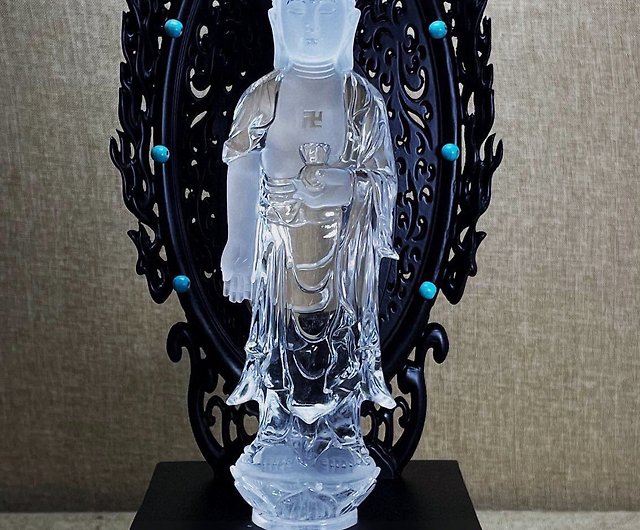 收藏級天然白水晶阿彌陀佛擺件釋迦摩尼佛佛祖擺件雕工精湛- 設計館一念