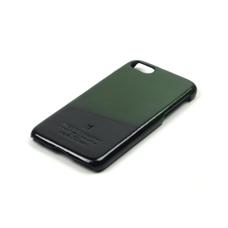 Racket leather case iPhone 7 /Badminton (Green-Black) - Other - Genuine Leather Green