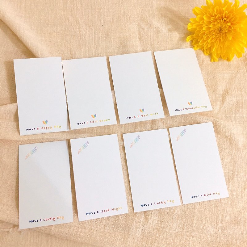 毎日HA愛祝福カード-HAVE A EVERYTHING-愛の羽根スタイル - カード・はがき - 紙 多色