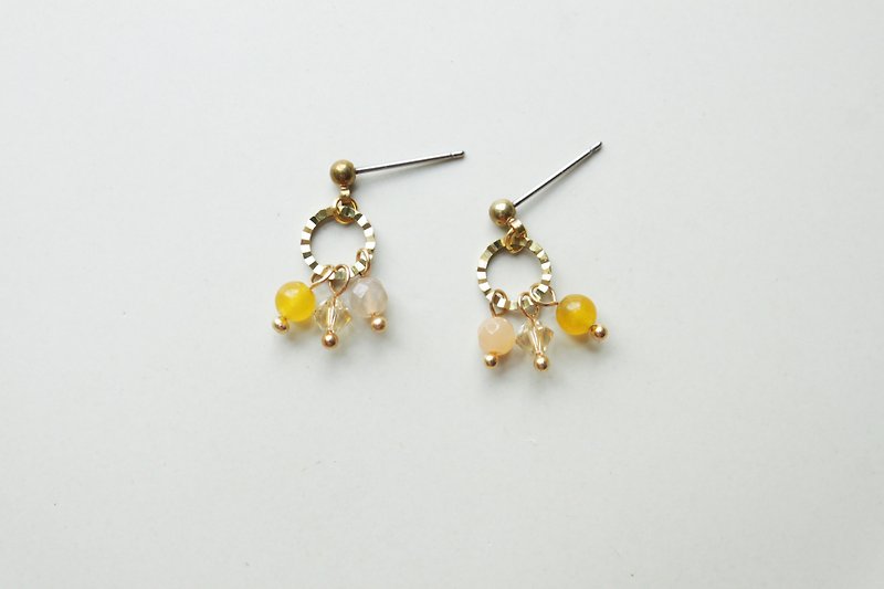 │点点│Earrings-Yellow - Earrings & Clip-ons - Other Metals Yellow