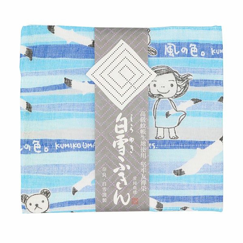 京友禪染萬用巾 / 風之色藍色 - 桌布/桌巾/餐墊 - 棉．麻 藍色
