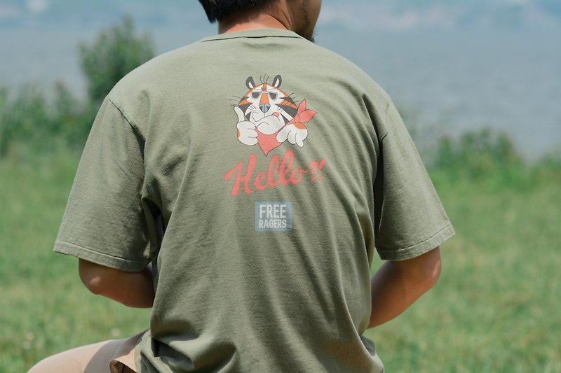 Hello!? Tiger Recycled Cotton Tee - Women's T-Shirts - Cotton & Hemp 