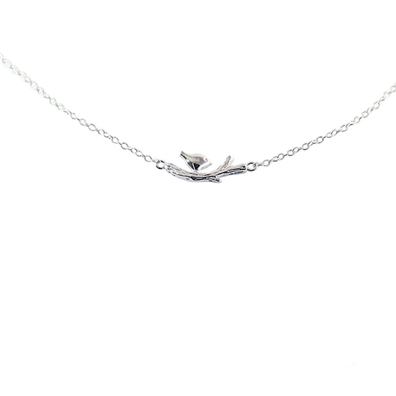 Tong Yan Tong Yu - treetop bird clavicle chain - Collar Necklaces - Other Metals 