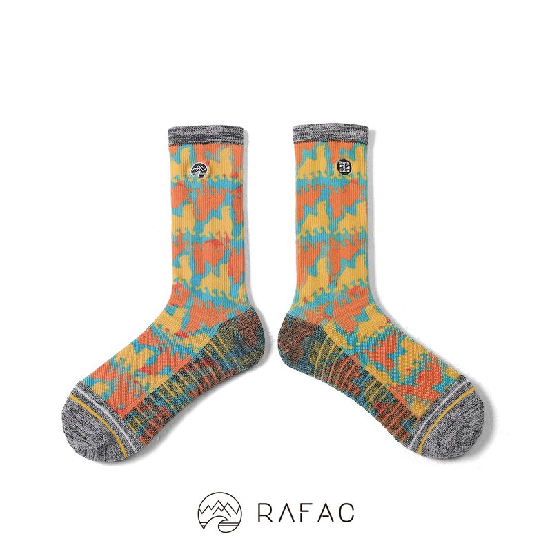 故宮x RAFAC 咖啡紗機能動動襪_玉辟邪_經典褐 - 襪子 - 環保材質 橘色