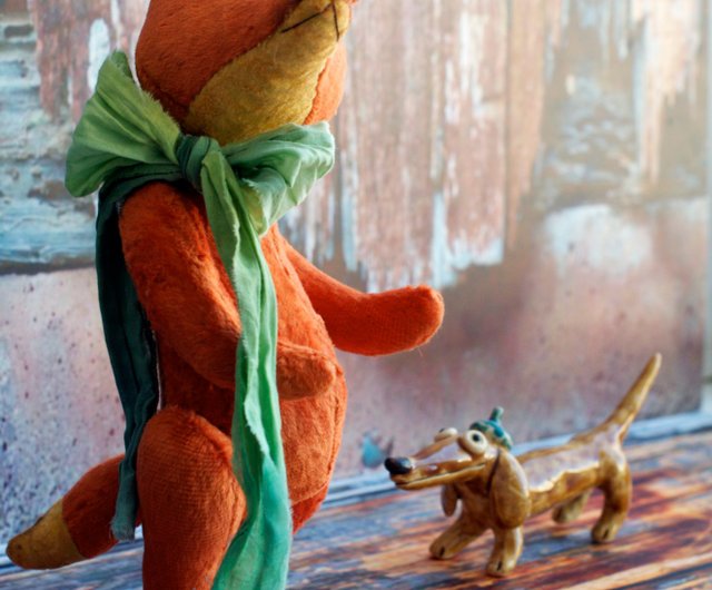 オレンジ色キャラクターぬいぐるみ　高級　手作り　クラフト オレンジ色キャラクターぬいぐるみ高級手作りクラフト