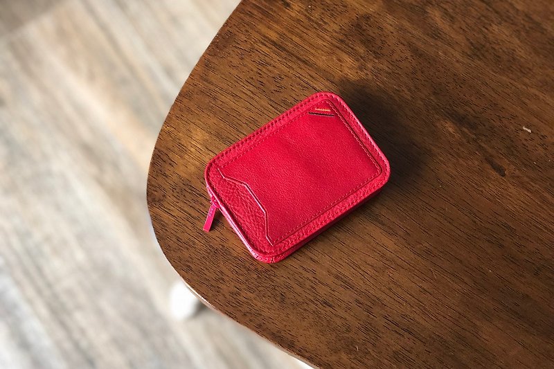 革職人 LEATHER FACTORY【DUALLINE Smart Key Case】Made in Japan - Keychains - Genuine Leather Red