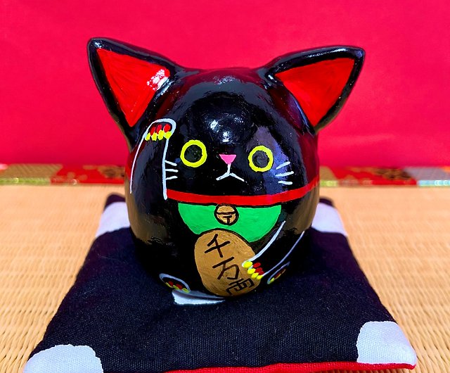招き猫猫 【大】黒 - Shop megumix Items for Display - Pinkoi