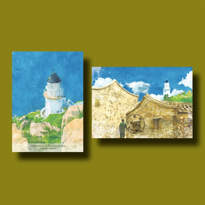 Matsu Lighthouse Postcard Set - การ์ด/โปสการ์ด - กระดาษ สีน้ำเงิน