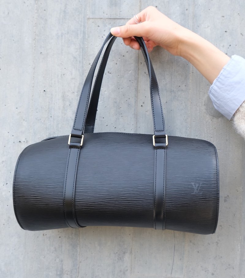 LOUIS VUITTON LV Epi Soufflot bag water ripple large tote bag Japanese medieval - Handbags & Totes - Genuine Leather Black