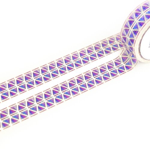 Willwa Blue & Purple Kaleido washi tape 15mm x 10m - Geometric pattern