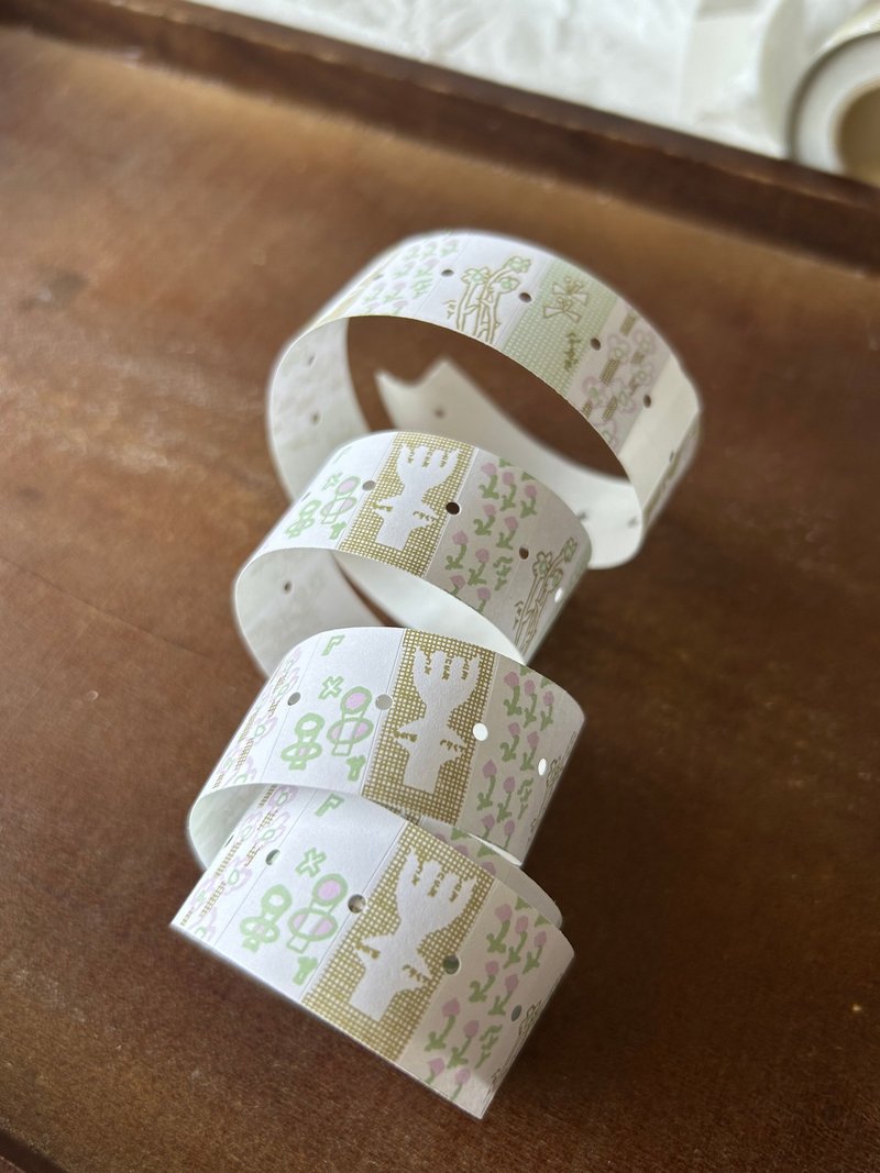 田野小花 / 標籤捲 - 紙膠帶/和紙/PET - 塑膠 白色