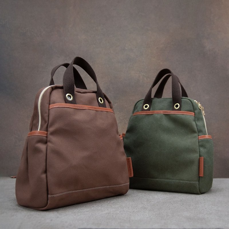 canvas backpack monkey bag backpack - Messenger Bags & Sling Bags - Cotton & Hemp Multicolor