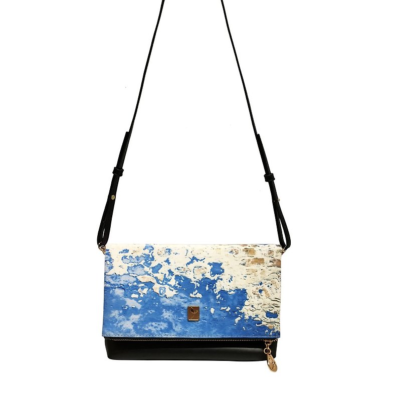 Blue Aegean Fairytale Clutch Foldable Detachable Bag Travel Leisure - Clutch Bags - Other Materials 