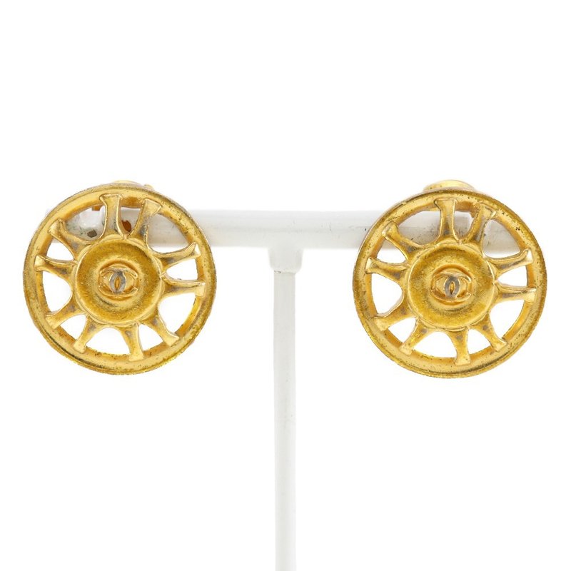 【日本直送】シャネル CHANEL イヤリング 金メッキ 約8.7g レディース【中古】 - 耳環/耳夾/耳骨夾 - 其他金屬 金色