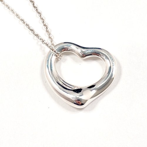 jp-brands 【日本直送 中古美品】ティファニー TIFFANY&Co. ネックレス オープンハート エルサペレッティ シルバー925 シルバー 新品仕上げ済み アクセサリー