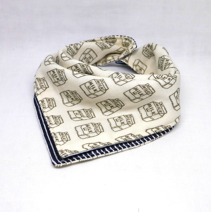 Japanese Handmade 6-layer-gauze Baby Bib - 口水肩/圍兜 - 棉．麻 白色