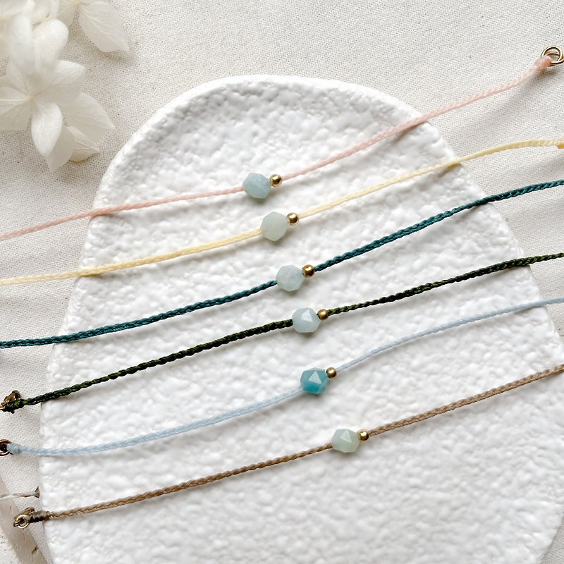 Custom-made bracelets with custom-made Tianhe Stone braids for couples - สร้อยข้อมือ - วัสดุอื่นๆ 