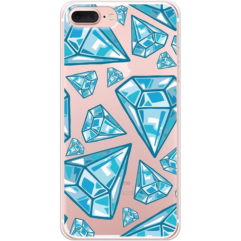 New series - [cartoon diamonds] -TPU mobile phone protection shell "iPhone / Samsung / HTC / LG / Sony / millet / OPPO", AA0AF147 * - Phone Cases - Silicone Blue