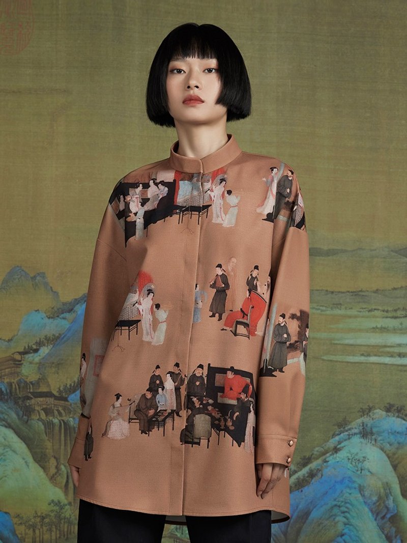 歡洽/新中國風 襯衫外套上衣 - 女襯衫 - 聚酯纖維 多色