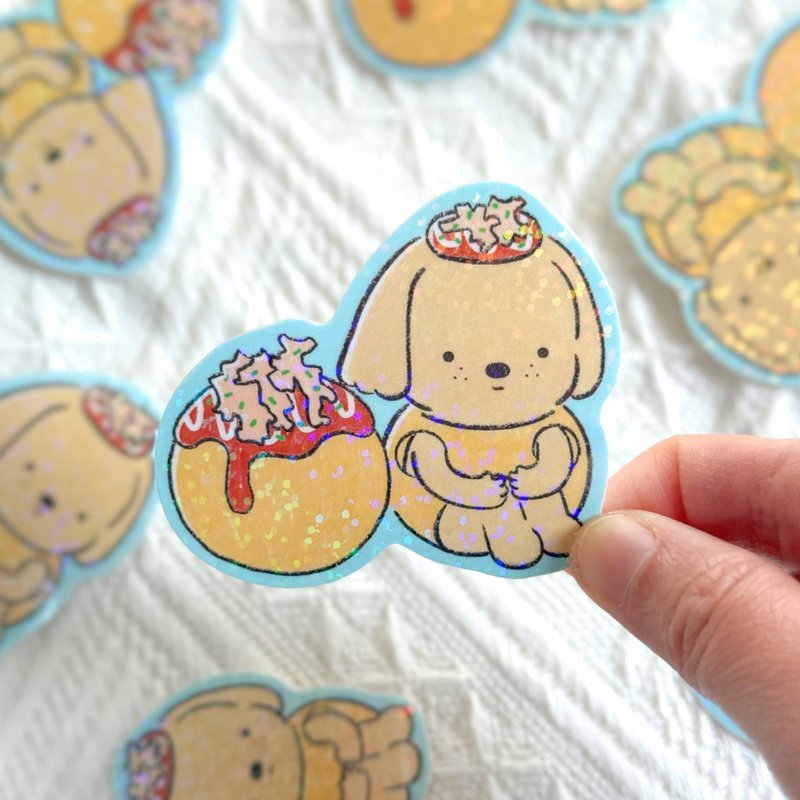 Holographic Waterproof Die Cut Sticker - Takoyaki - 貼紙 - 防水材質 