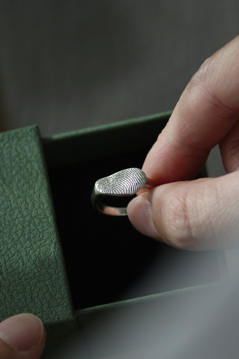 Custom pet print and fingerprint rings - แหวนทั่วไป - เงินแท้ 