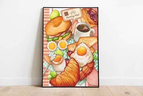 Planet 980 食物插畫海報 - 早餐主題