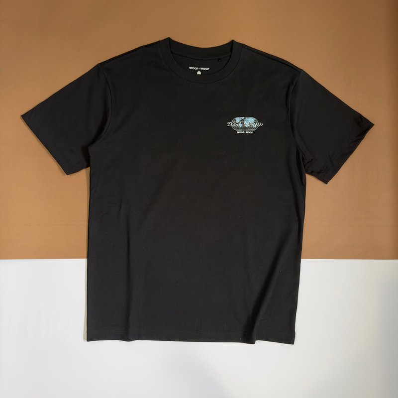 原創  狗狗世界地圖T-Shirt - 地圖 - 其他材質 黑色
