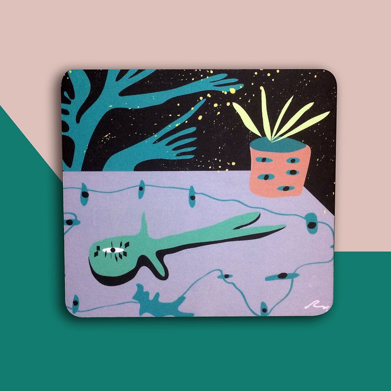 ● Star ~ non-slip mouse pad / gift / gift pre-sale - เคสแท็บเล็ต - ผ้าฝ้าย/ผ้าลินิน สีเขียว