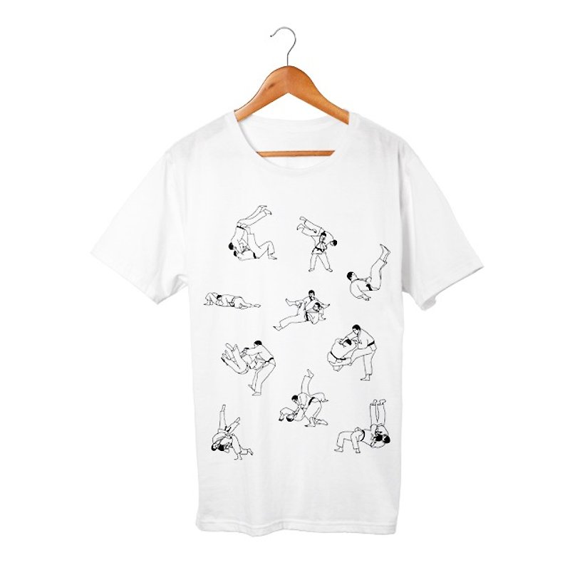 JUDO #1 T-shirt - 帽T/大學T - 棉．麻 白色