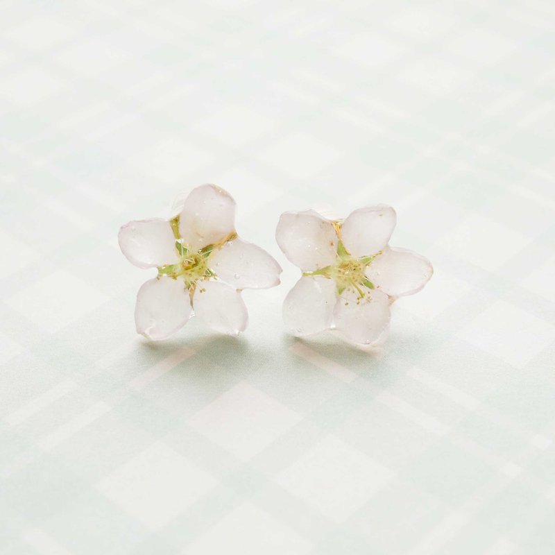 Cherry blossom earrings - Earrings & Clip-ons - Resin Pink