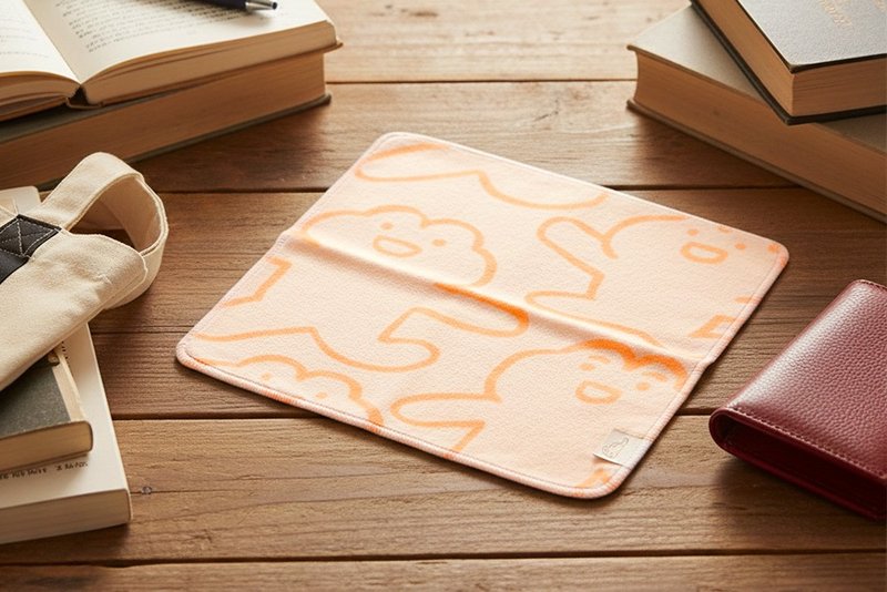 【幸福朵朵 x クアソンカエル】独占ライセンス ミニタオル 子供用タオル - タオル・バスタオル - その他の化学繊維 イエロー