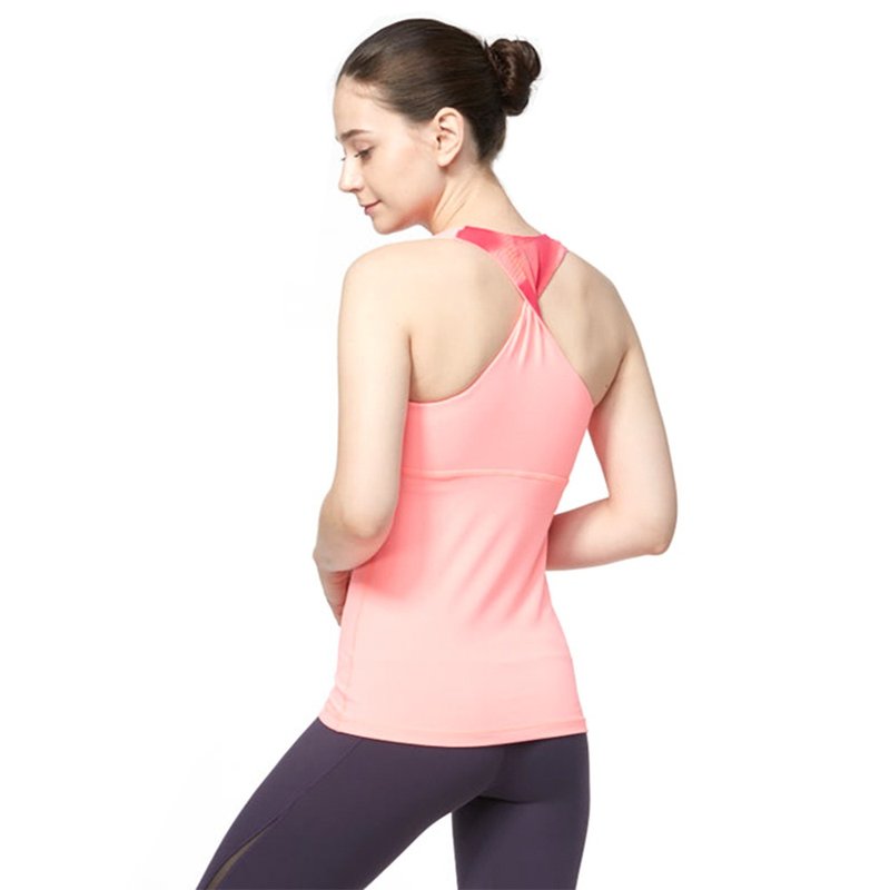 【NAMASTE】May - Coral - Women's Yoga Apparel - Nylon Pink