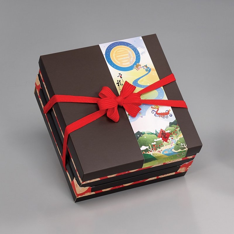 Yisi is happy and prosperous·2025 Golden Snake New Year and Fruit Burnt Premium Double-layer Gift Box - Handmade Cookies - Fresh Ingredients 