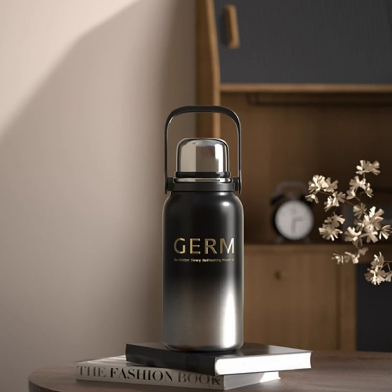 GERM保溫杯男款2024新款大容量便攜不鏽鋼泡茶杯子 - 保溫瓶/保溫杯 - 其他材質 黑色