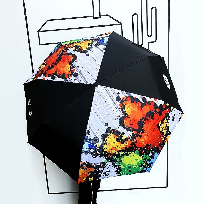 落書き油絵デザインCeetFouad傘断熱材冷却アンチUV折りたたみ傘誕生日プレゼント
