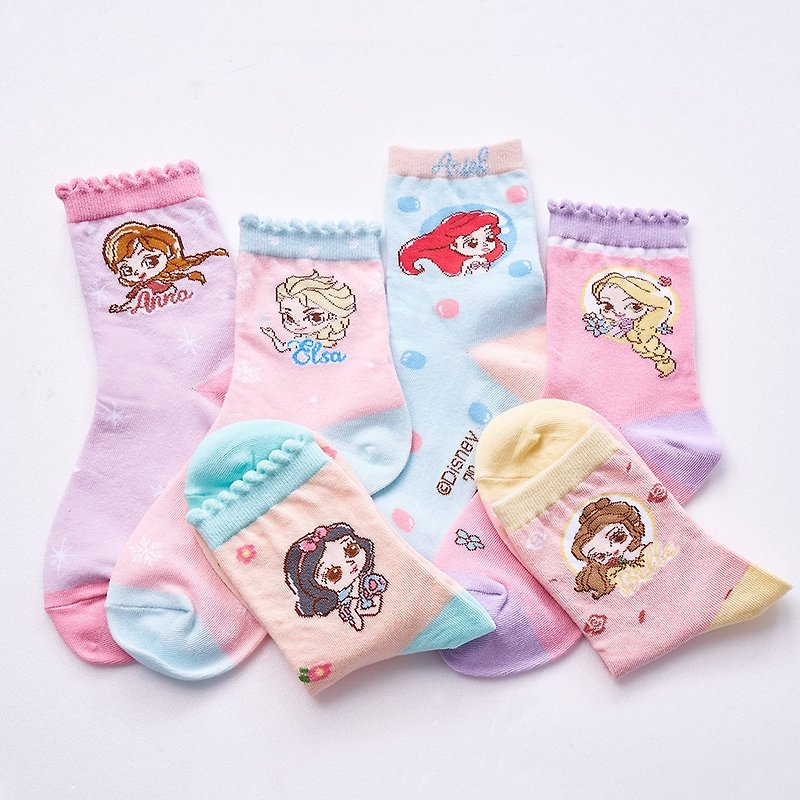 [ONEDER Wanda] Frozen Elsa Disney Princess Children's Socks Long Socks Made in Taiwan Children's Socks - ถุงเท้า - วัสดุอื่นๆ 