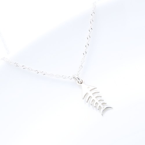 Angel & Me 珠寶銀飾 幸福 貓咪的魚骨頭 Fishbone s925 純銀 項鍊 情人節 禮物