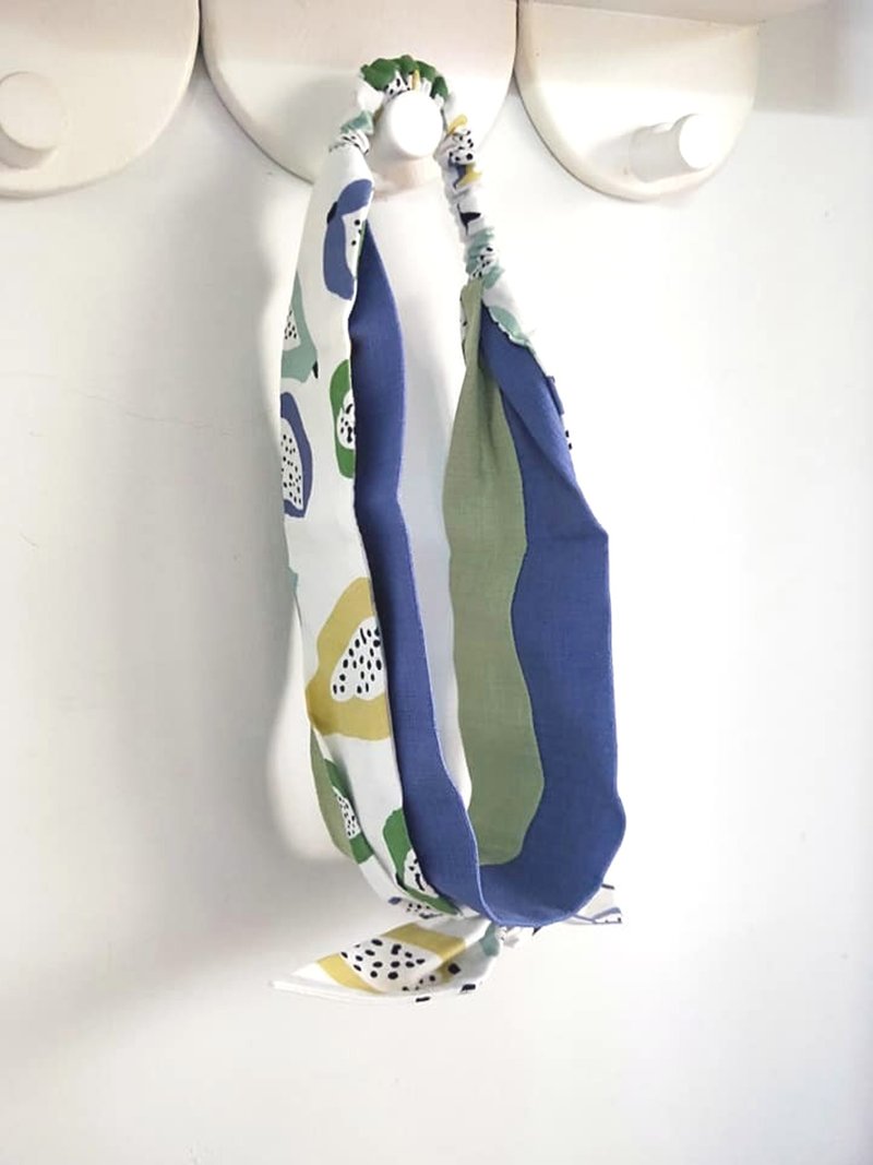 雙層髮帶寬版-(鬆緊/綁式)-青木瓜 - 髮夾/髮圈 - 棉．麻 多色