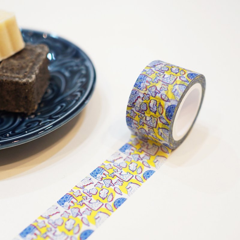オリジナル紙テープケーキ型 - マスキングテープ - 紙 ブルー