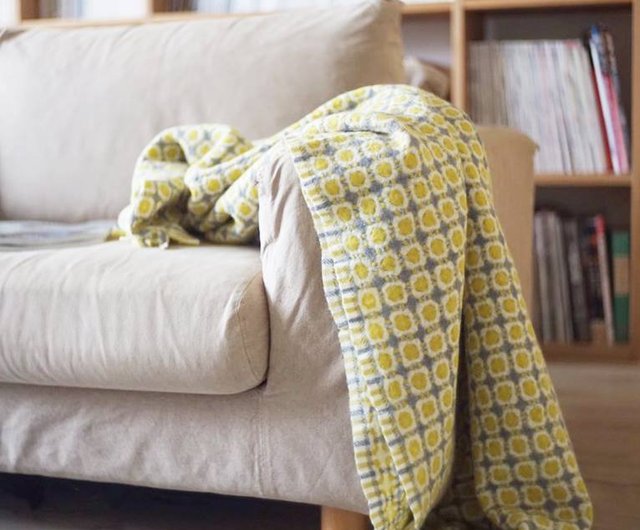 ラプアンカンクリ CORONA イエロー Corona wool blanket (mustard yellow) - Shop Lapuan Kankurit