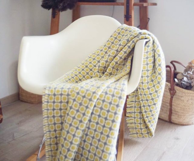 ラプアンカンクリ CORONA イエロー Corona wool blanket (mustard yellow) - Shop Lapuan Kankurit