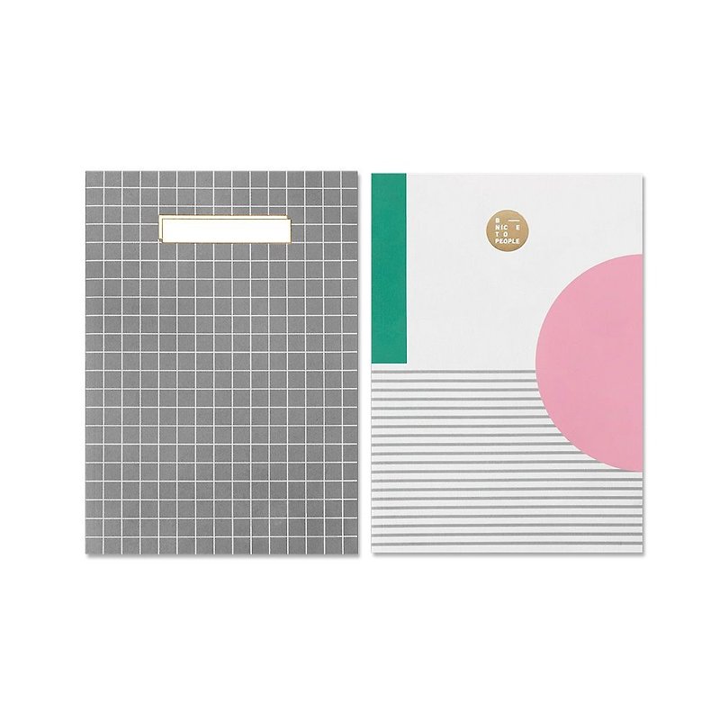 BNTP PUR upside down flip double cover notebook A5-square gray, BNP81659 - สมุดบันทึก/สมุดปฏิทิน - กระดาษ สีเทา