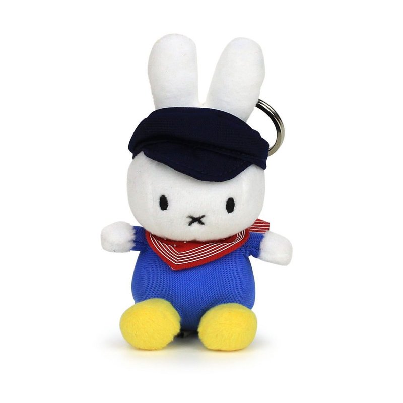 荷蘭 Bon Ton Toys | Miffy 米飛兔 鑰匙圈 農夫 10cm - 鑰匙圈/鑰匙包 - 其他材質 藍色