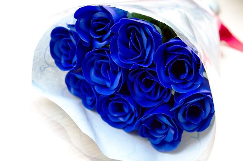 幸福朵朵 婚禮小物 花束禮物 十全十美-可抽取10朵香皂玫瑰花花束(4色可選) 情人節 生日 畢業