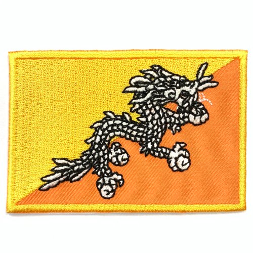 A-ONE 不丹國旗 Bhutan Flag Patch肩章 電繡識別章 電繡立體繡貼 裝飾