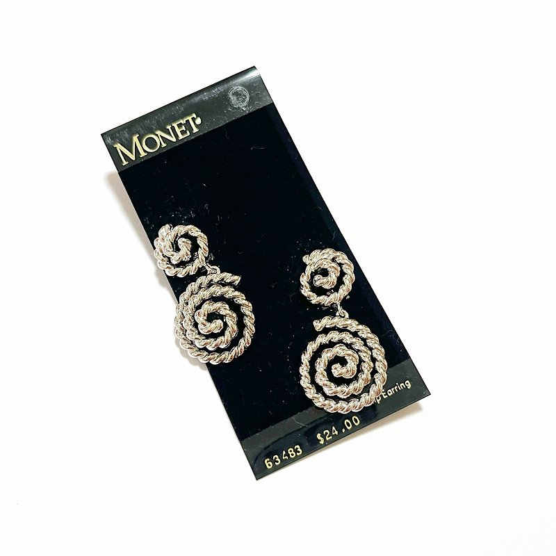 •DANIEL• Old European and American MONET rotating hoop earrings - Earrings & Clip-ons - Other Metals Silver